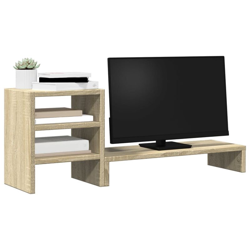 Load image into Gallery viewer, Vidaxl monitorstandaard met bureau-organizer bewerkt hout sonoma eiken
