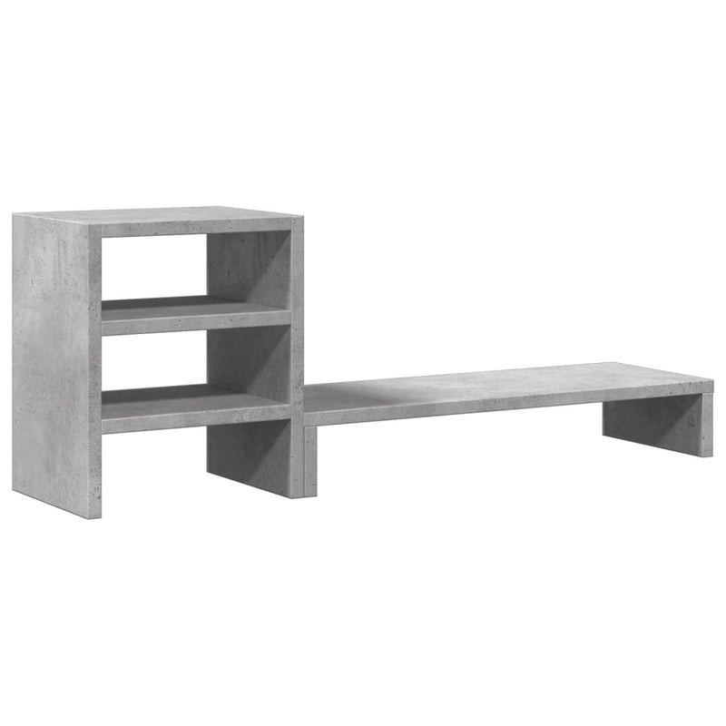 Load image into Gallery viewer, Vidaxl monitorstandaard met bureau-organizer bewerkt hout betongrijs
