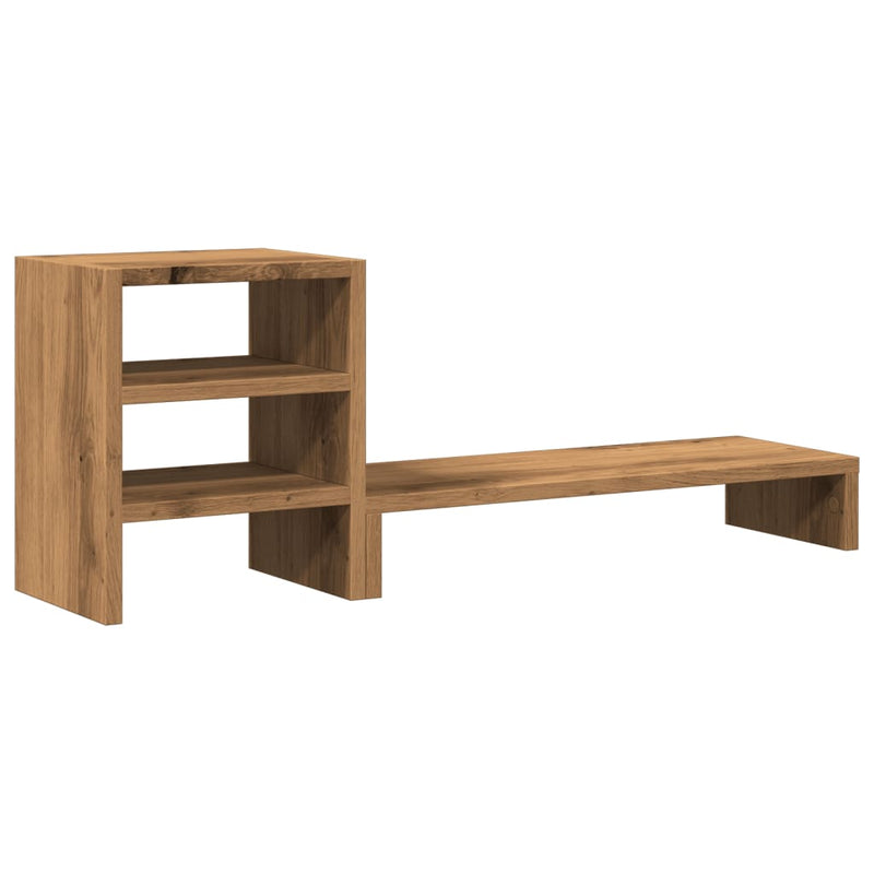 Load image into Gallery viewer, Vidaxl monitorstandaard met bureau-organizer hout artisanaal eiken
