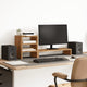 Vidaxl monitorstandaard met bureau-organizer hout artisanaal eiken