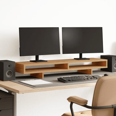 Vidaxl monitorstandaard 100x27x15 cm bewerkt hout artisanaal eiken