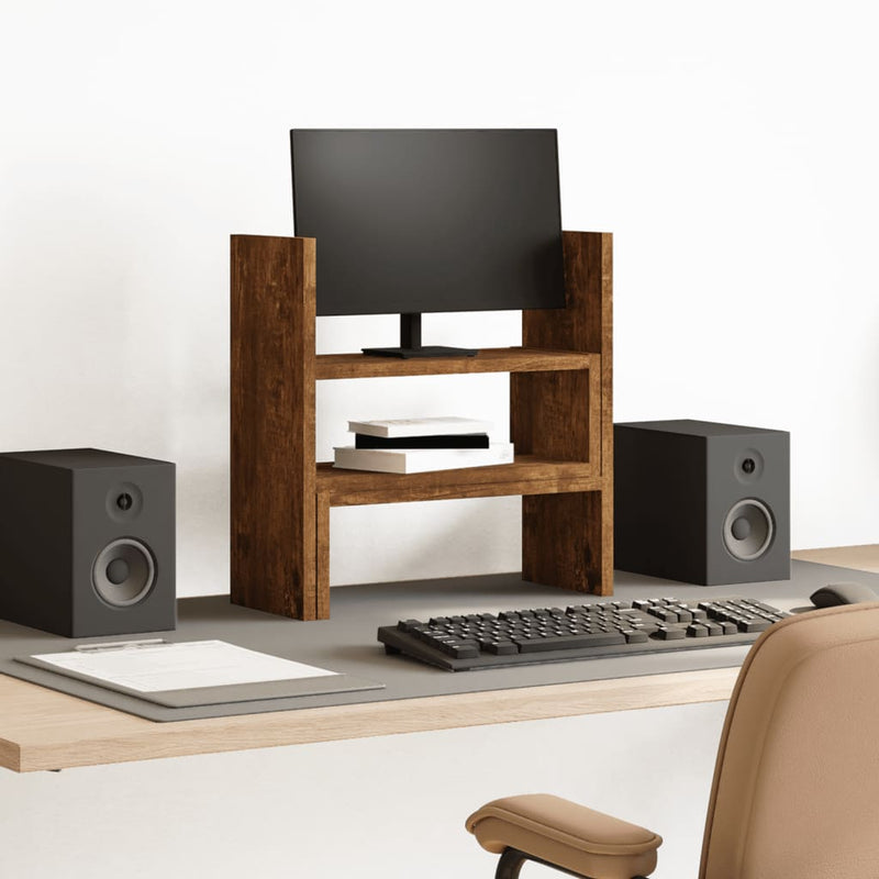 Load image into Gallery viewer, Vidaxl bureau organiser 40x17x41 cm bewerkt hout gerookt eikenkleur
