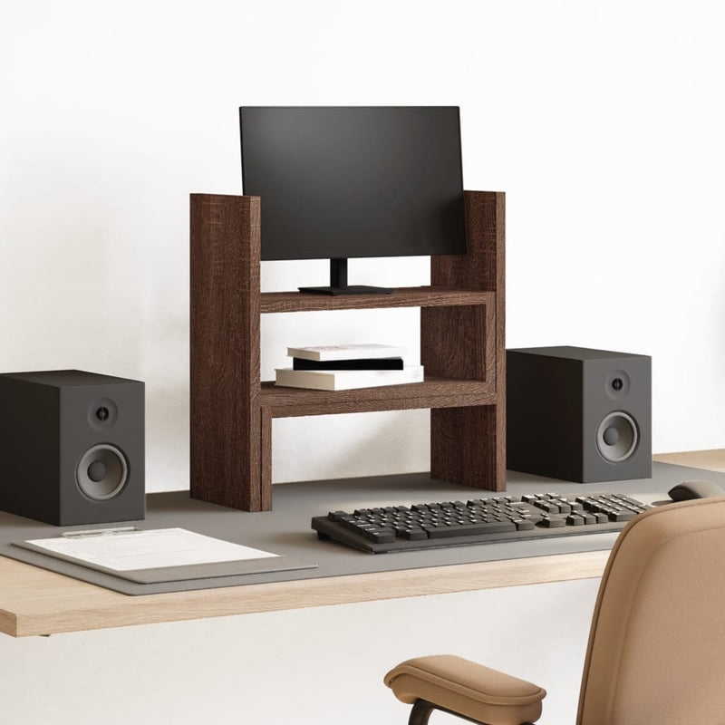 Load image into Gallery viewer, Vidaxl bureau organiser 40x17x41 cm bewerkt hout bruin eikenkleurig
