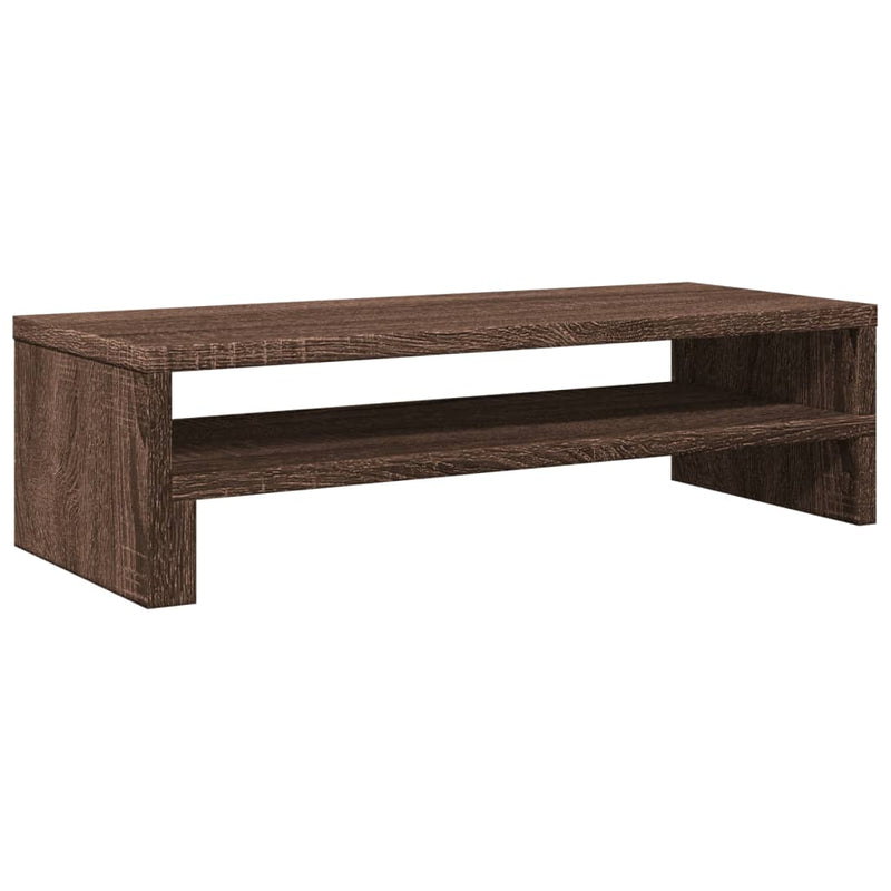 Load image into Gallery viewer, Vidaxl monitorstandaard 54x22x15 cm bewerkt hout bruin eikenkleurig
