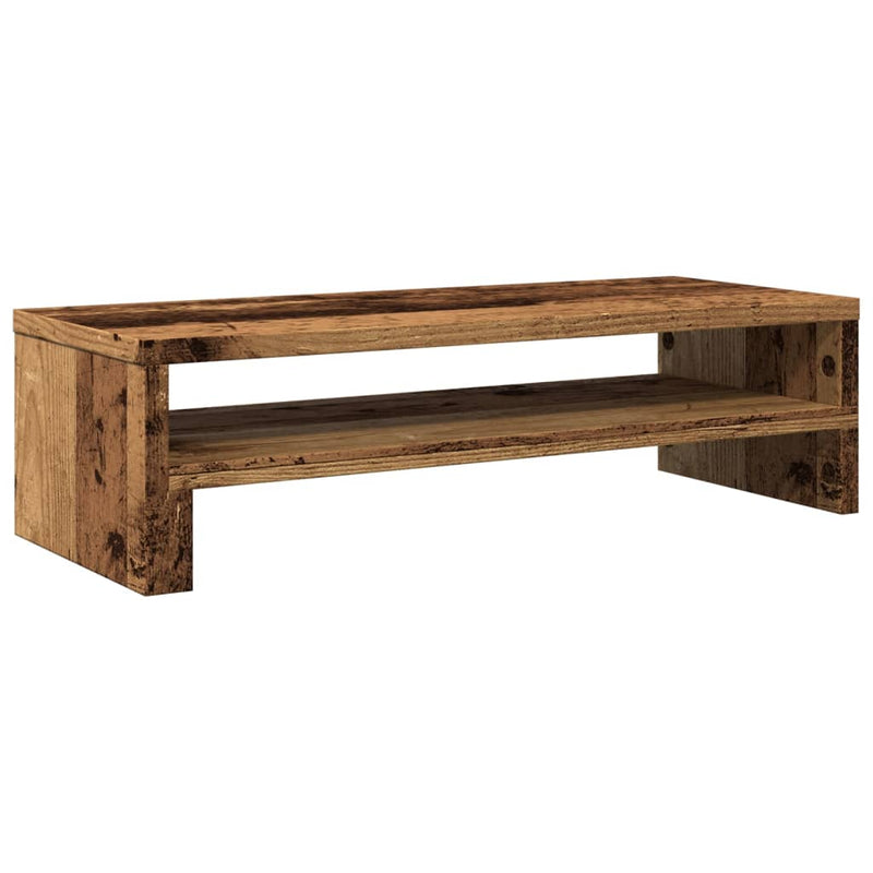 Load image into Gallery viewer, Vidaxl monitorstandaard 54x22x15 cm bewerkt hout oud houtkleurig
