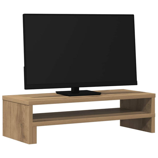 Vidaxl monitorstandaard 54x22x15 cm bewerkt hout artisanaal eikenkleur