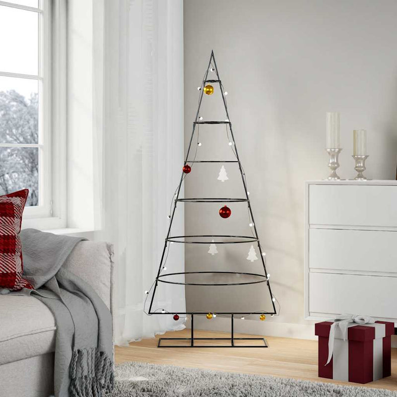 Load image into Gallery viewer, Vidaxl kerstdecoratie kerstboom 150 cm metaal zwart
