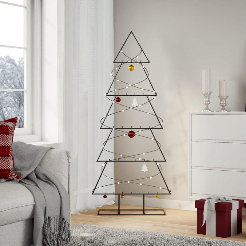 Load image into Gallery viewer, Vidaxl kerstdecoratie kerstboom 150 cm metaal zwart
