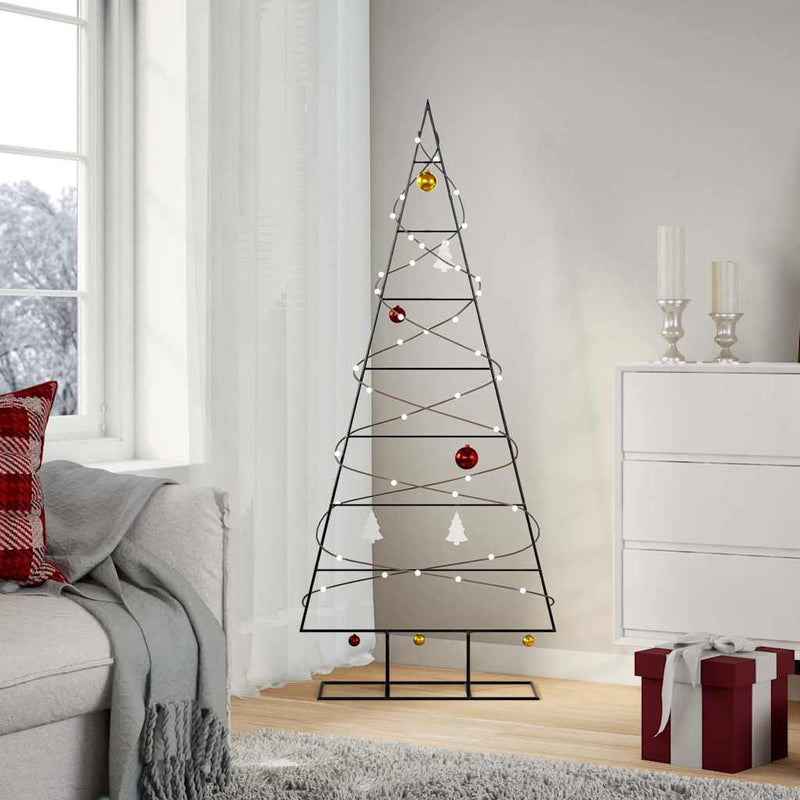 Load image into Gallery viewer, Vidaxl kerstdecoratie kerstboom 150 cm metaal zwart
