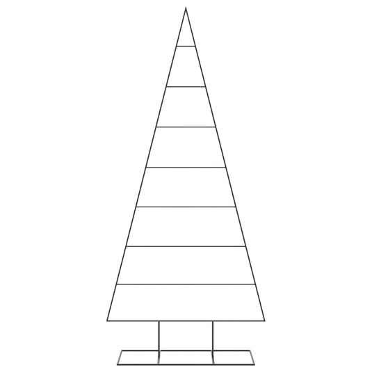 Vidaxl kerstdecoratie kerstboom 210 cm metaal zwart