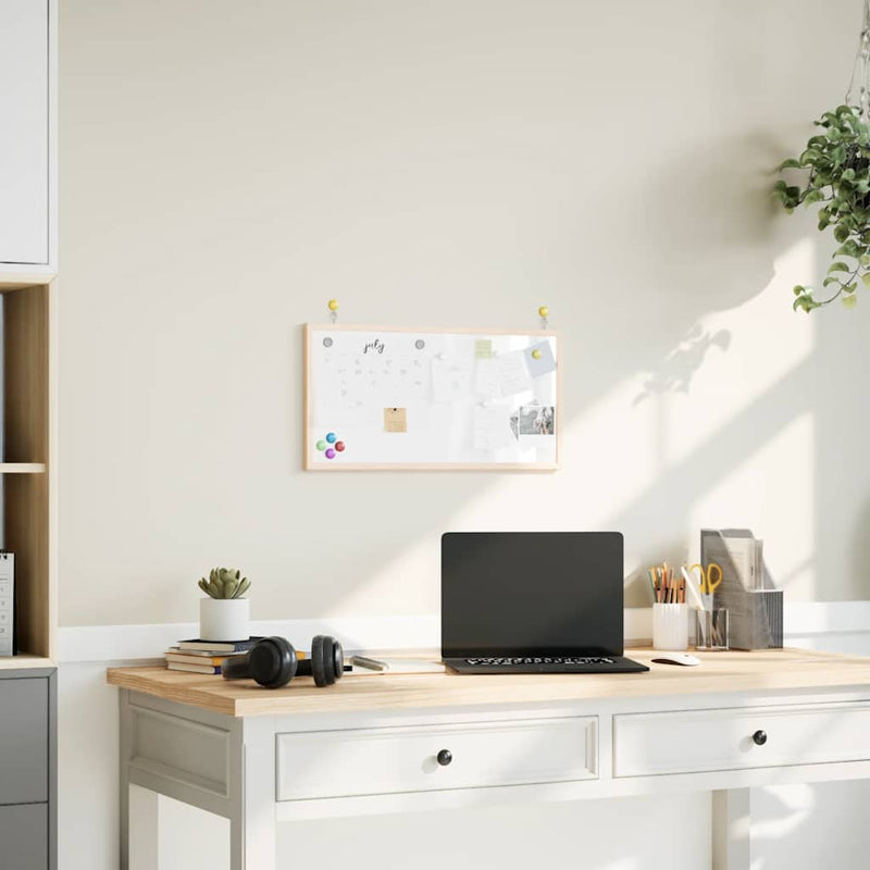 Load image into Gallery viewer, Vidaxl magnetisch whiteboard met massief grenenhouten frame 60x30 cm
