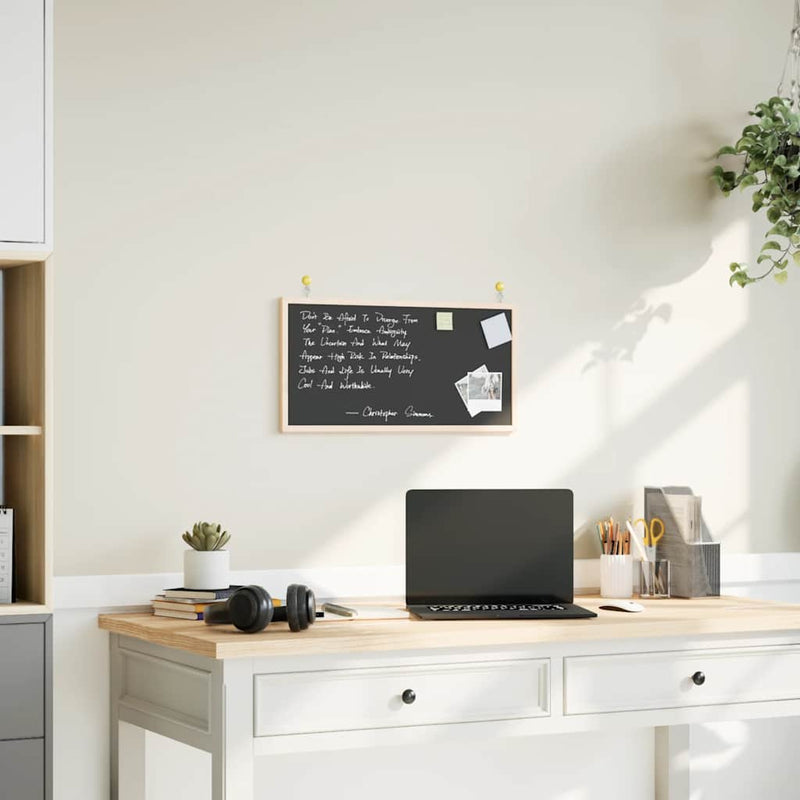 Load image into Gallery viewer, Vidaxl krijtbord met massief grenenhouten frame zwart 60x30 cm

