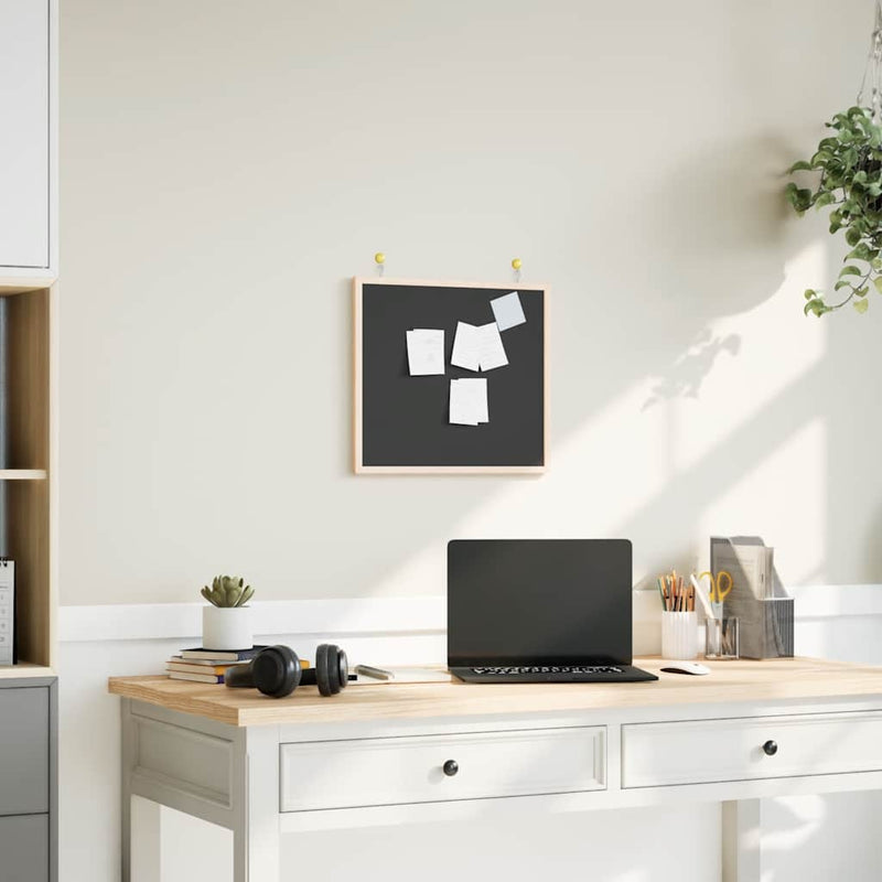 Load image into Gallery viewer, Vidaxl krijtbord met massief grenenhouten lijst 40x40 cm zwart
