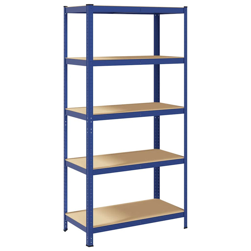Load image into Gallery viewer, Vidaxl opbergrek 5-laags staal bewerkt hout blauw
