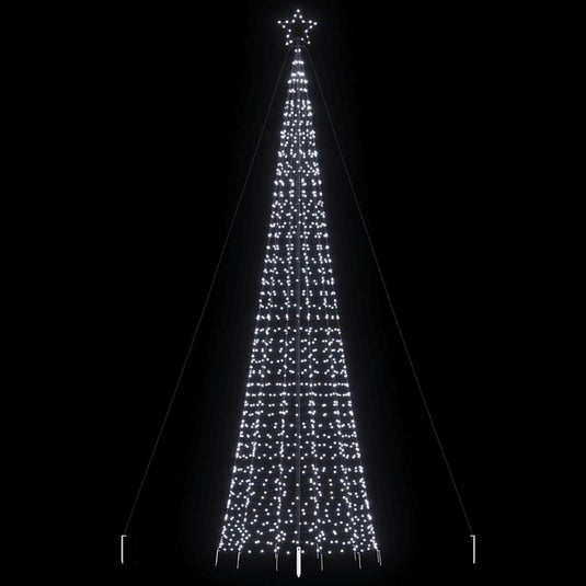 Vidaxl led-kerstboom met spikes 1534 leds 500 cm koud wit