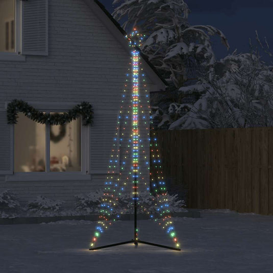 Vidaxl led-kerstboom 525 leds kleurrijk 302 cm
