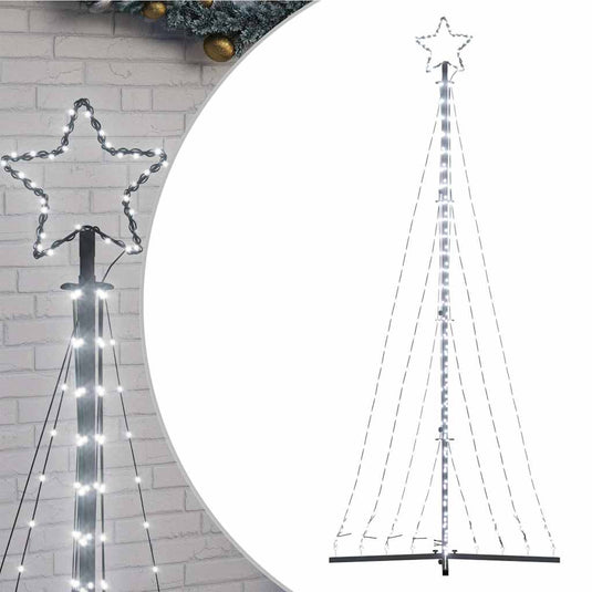 Vidaxl led-kerstboom 447 leds koud wit 250 cm
