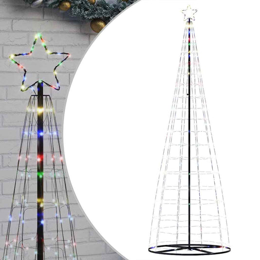 Vidaxl led-kerstboom 550 leds kleurrijk 304 cm