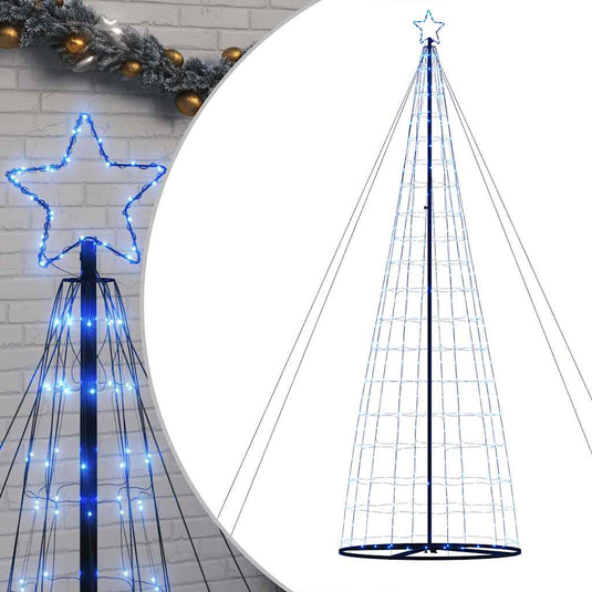 Vidaxl led-kerstboom 1534 leds 500 cm blauw