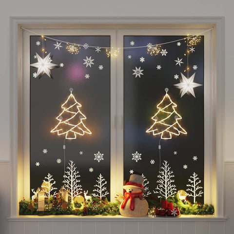 Vidaxl kerstverlichting kerstboom silhouet 2 st 50 leds warm wit