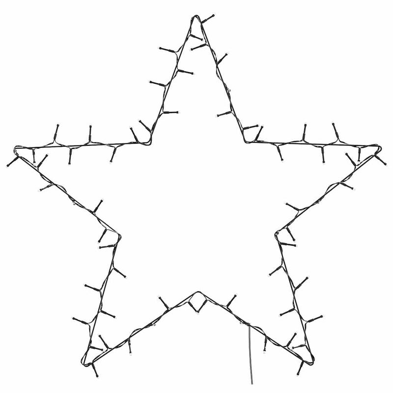 Load image into Gallery viewer, Vidaxl kerstverlichting ster silhouet 80 leds warm wit
