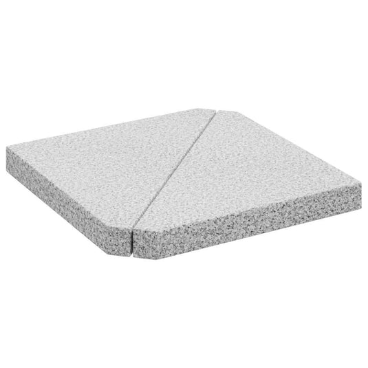 Vidaxl paraplu-gewichtsschijven 2 stuks grijs graniet driehoekig 14 kg