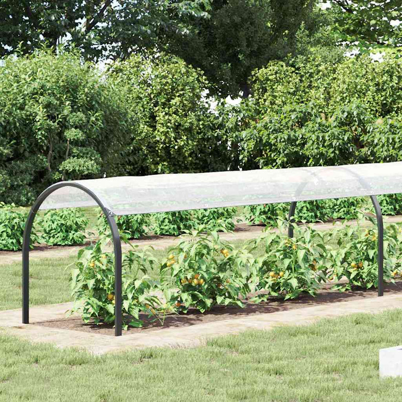 Load image into Gallery viewer, Vidaxl plantenafdekking met zeilringen 1x6 m polyethyleen
