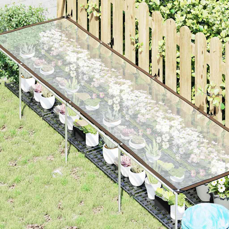 Load image into Gallery viewer, Vidaxl plantenafdekking met zeilringen 1x4 m polyethyleen
