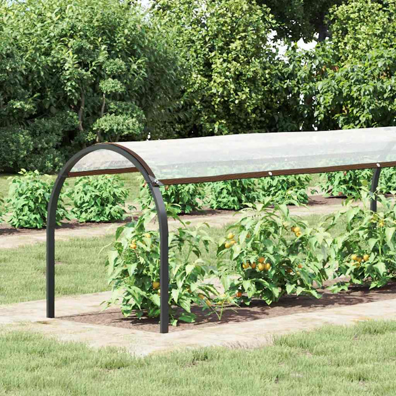Load image into Gallery viewer, Vidaxl plantenafdekking met zeilringen 1x8 m polyethyleen
