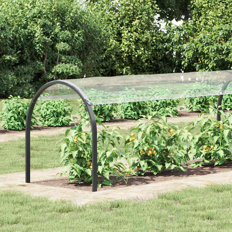 Load image into Gallery viewer, Vidaxl plantenafdekking met zeilringen 1x8 m pvc

