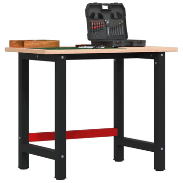 Vidaxl werkbank rechthoekig 100x60x81,5 cm massief beukenhout