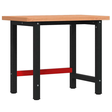Vidaxl werkbank rechthoekig 100x60x83 cm massief beukenhout