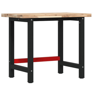 Vidaxl werkbank rechthoekig 100x60x83 cm massief acaciahout