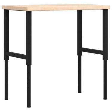 Vidaxl werkbank rechthoekig 100x60x(73-99,5) cm massief eikenhout