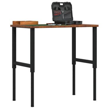 Vidaxl werkbank rechthoek 100x60x(71,5-98) cm eikenhout donkerbruin