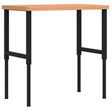 Vidaxl werkbank rechthoekig 100x60x(73-99,5) cm massief beukenhout