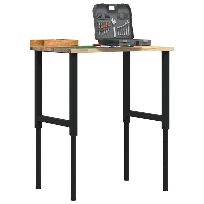 Load image into Gallery viewer, Vidaxl werkbank 80x60x(71,5-98) cm massief eikenhout

