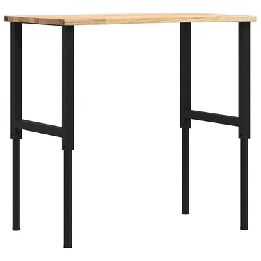 Vidaxl werkbank 100x60x(71,5-98) cm massief eikenhout