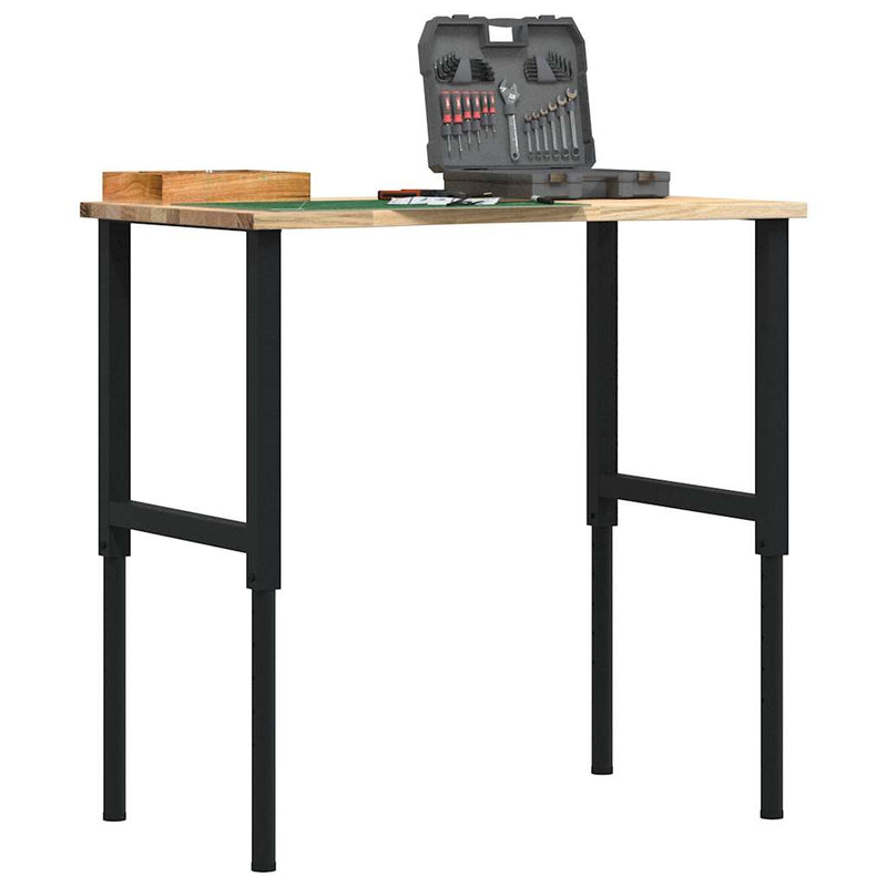 Load image into Gallery viewer, Vidaxl werkbank 100x60x(71,5-98) cm massief eikenhout
