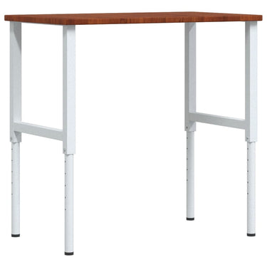 Vidaxl werkbank rechthoek 100x60x(71,5-98) cm eikenhout donkerbruin