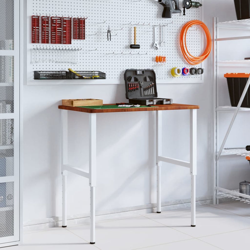 Load image into Gallery viewer, Vidaxl werkbank rechthoek 100x60x(71,5-98) cm eikenhout donkerbruin
