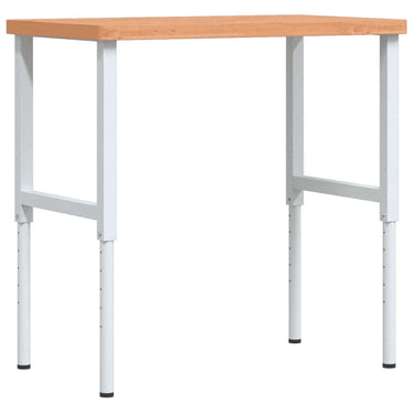 Vidaxl werkbank rechthoekig 100x60x(73-99,5) cm massief beukenhout