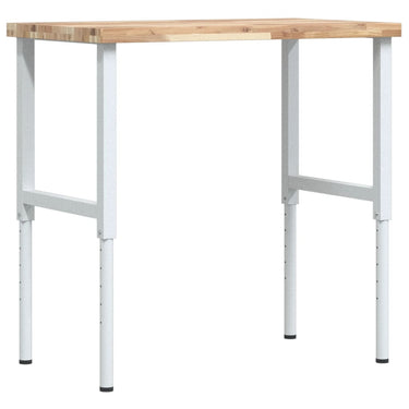 Vidaxl werkbank rechthoekig 100x60x(73-99,5) cm massief acaciahout