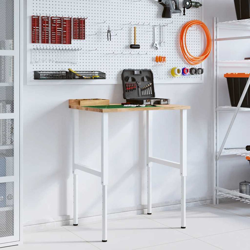 Load image into Gallery viewer, Vidaxl werkbank 80x60x(71,5-98) cm massief eikenhout
