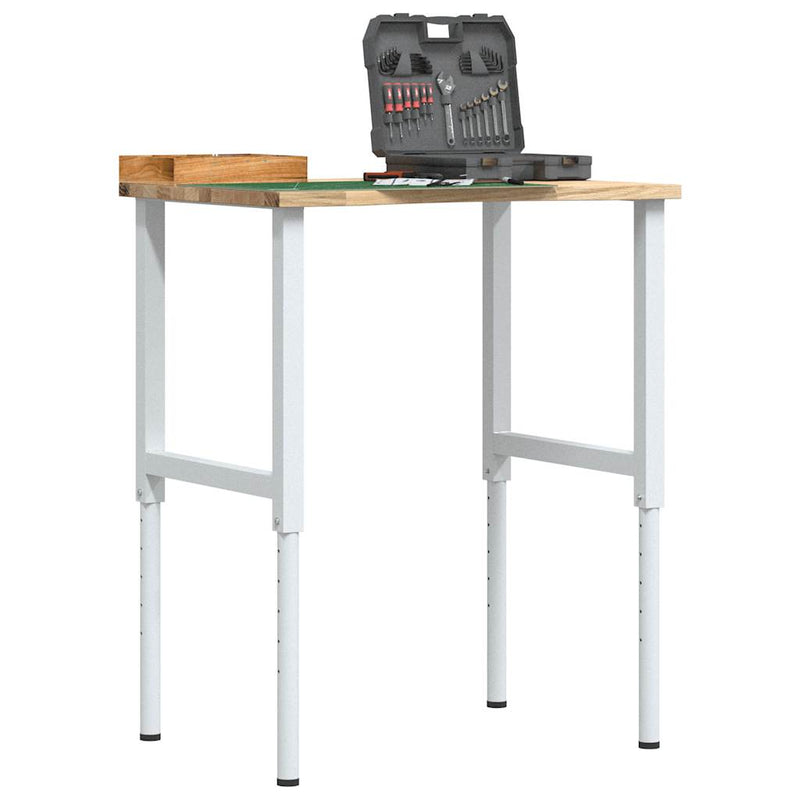 Load image into Gallery viewer, Vidaxl werkbank 80x60x(71,5-98) cm massief eikenhout
