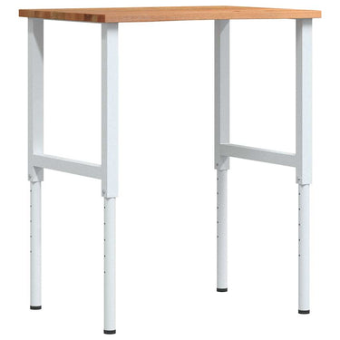 Vidaxl werkbank 80x60x(71,5-98) cm eikenhout lichtbruin