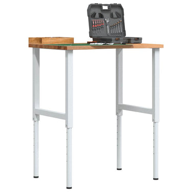 Vidaxl werkbank 80x60x(71,5-98) cm eikenhout lichtbruin