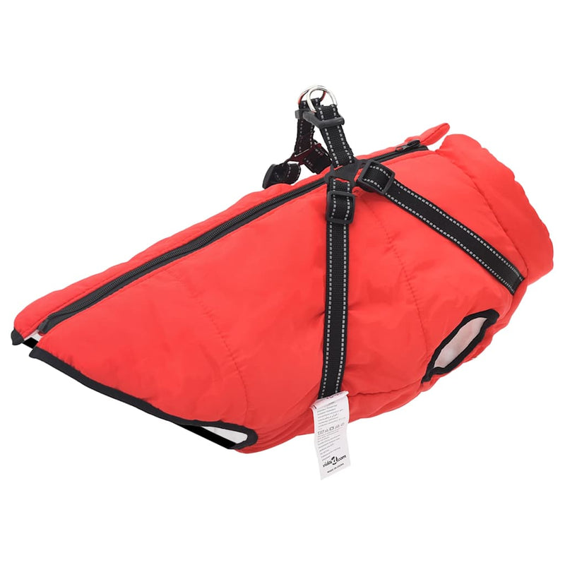 Load image into Gallery viewer, Vidaxl hondenjas met harnas waterdicht reflecterend rood l52
