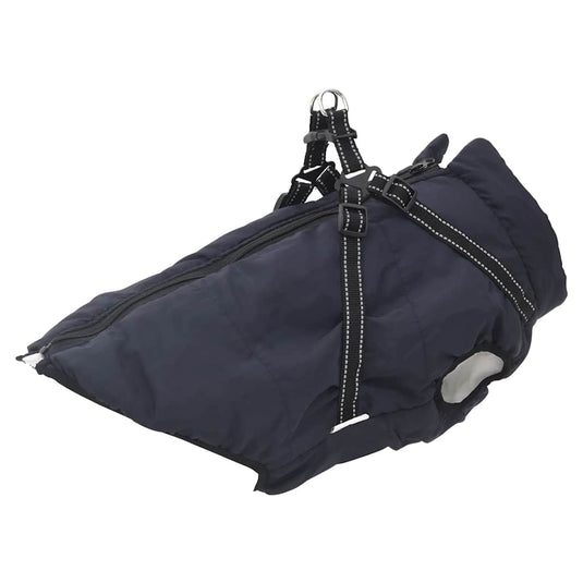 Vidaxl hondenjas met harnas waterdicht reflecterend marineblauw l52