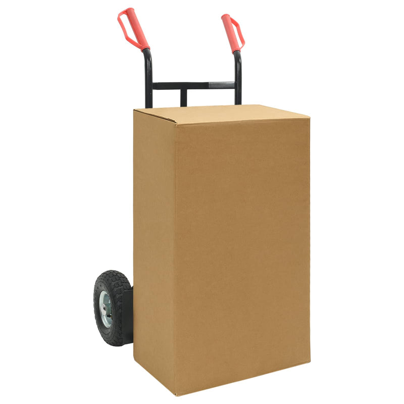 Load image into Gallery viewer, Vidaxl handtrolley zwart en rood 57 x 46 x 113 cm staal
